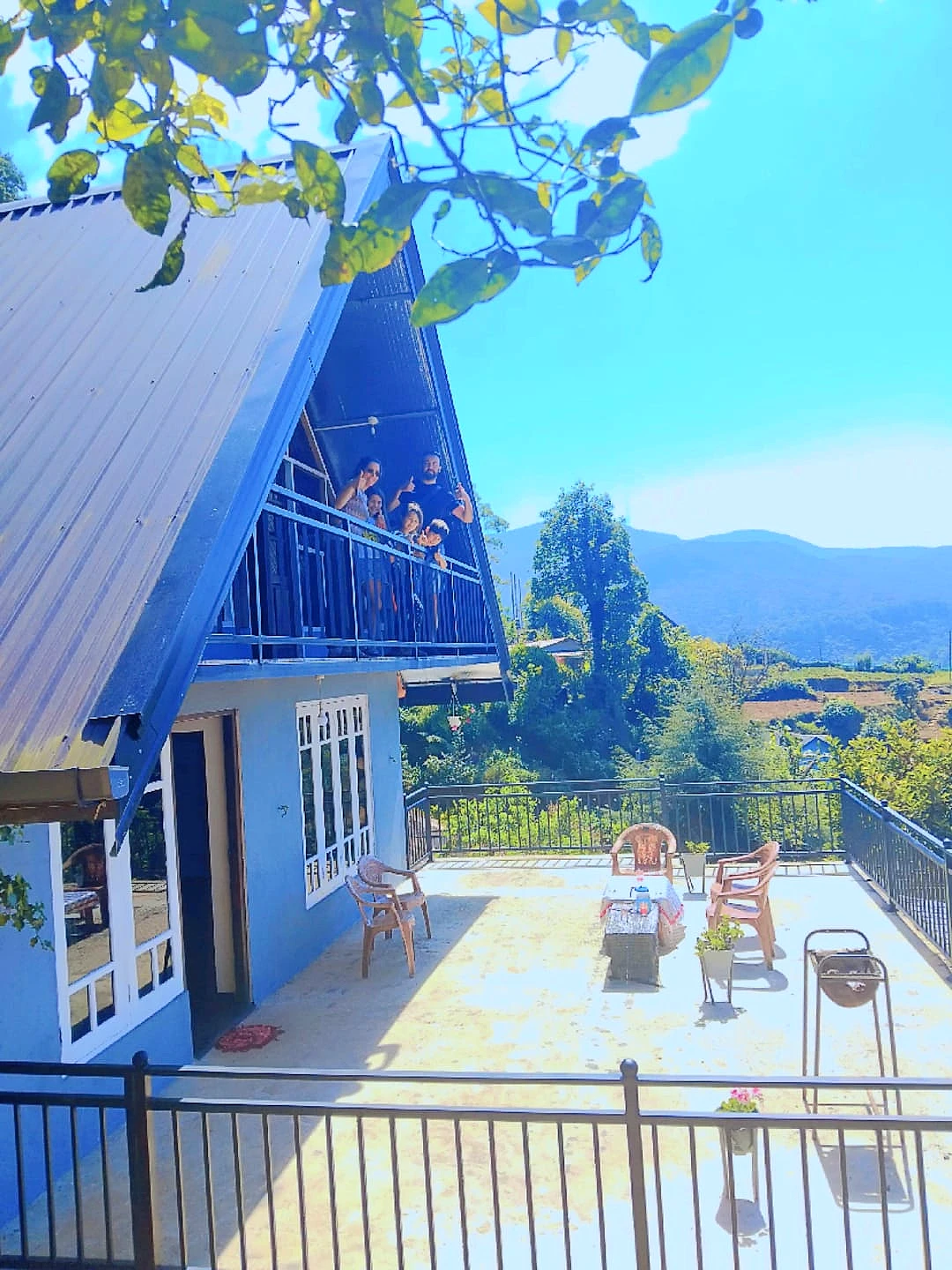 Family on the A-Frame